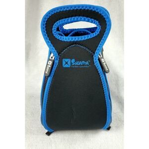 Solvetta Flat Lunch Box Insulated Foldable Placemat Black Blue Light School